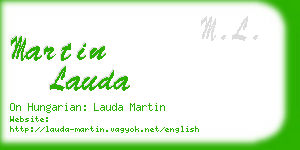 martin lauda business card